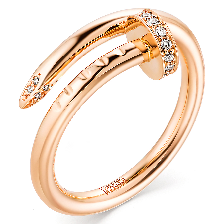 Кольцо, золото, бриллиант, 12998-100